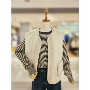 [코데즈컴바인] 퀄팅 덤블배색 조끼 (CKD-VE904WB)