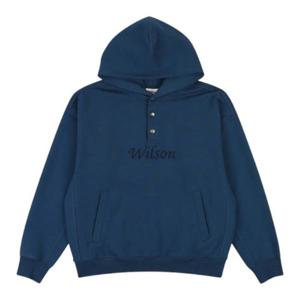 윌슨긴팔티 VQA W233003LHD93-LBL 남녀공용 헤비코튼 스냅 후드 맨투맨