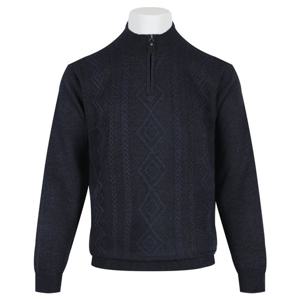 남자 소프트 기모 꽈배기 반목 니트 DD-KN-628-2-블루