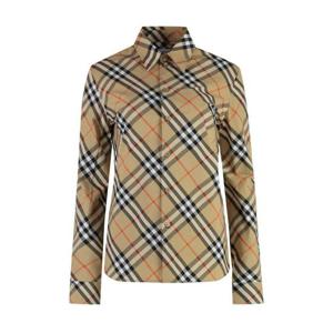 (명품) 버버리 체크 코튼 셔츠 8087629