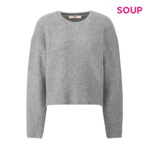 [숲]베이직 라운드넥 울 크롭 니트 S61LK09