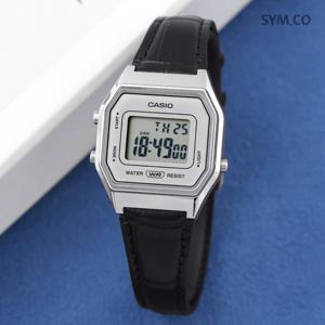 카시오 LA680WEL-1 빈티지 디지털 사각스퀘어 캐쥬얼 학생 여자 가죽 시계 d