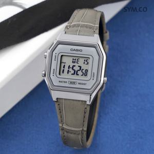 카시오 LA680WEL-8A2 빈티지 디지털 사각스퀘어 캐쥬얼 학생 여자 가죽 시계 d