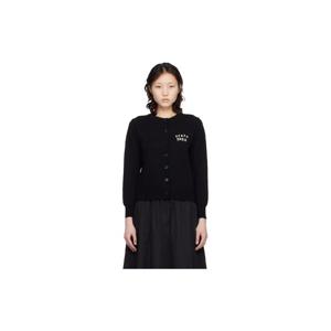 25 FW 겐조 여성 블랙 겐조 파리 겐조 보크 하트 가디건 261387F095000