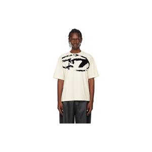 25 FW 디젤 남성 오프 화이트 T 박스트 N14 티셔츠 261001M213030