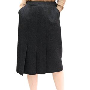 [비꼴리끄(여성)]해링본 울 앞주름 스커트 B234WK3010