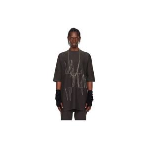 25 FW 릭오웬스 남성 Moncler    그레이 점보 티셔츠 261232M213001