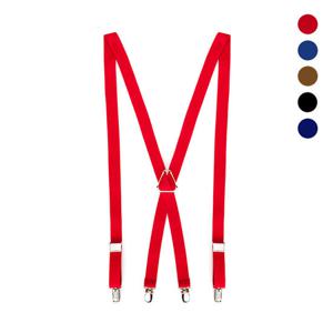 정장 트렌디 고정 클립 레드 빨강 멜빵 서스펜더_SS01