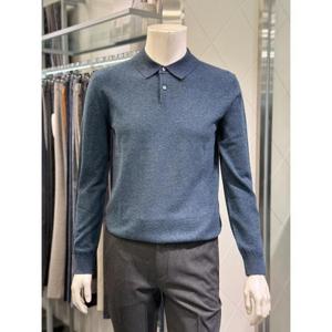 BASSO 세이브존01 그린 울 베이직 카라 니트 BSZ4WT84A