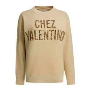 발렌티노 로고 프린트 크루넥 맨투맨 8B3MF25FA4TET5 BEIGE