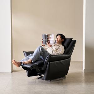 [시트앤모어] 론다 1인용 천연통가죽 리클라이너 소파