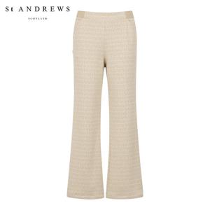 [세인트앤드류스] 여성 부클 심볼 STA 로고 JQD 밴딩 부츠컷 트레이닝 팬츠 821F1PF082_BG