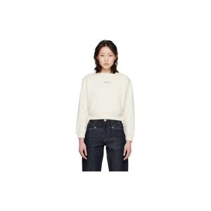 25 FW Maison Kitsune 여성 오프 화이트 메종 키츠네 파리 크롭 스웨트셔츠 261389F098009