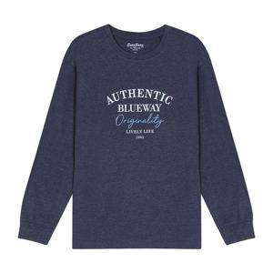 [뱅뱅]남녀공용 라운드 레터링 긴팔 티셔츠 (NTM244)