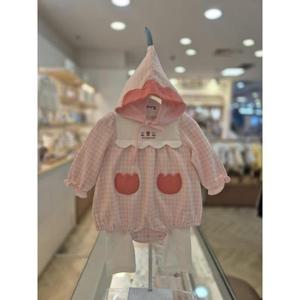 아가방 세이브존03 아가방 오드 데이 체크 바디수트상하(모자) AQ01S127951A