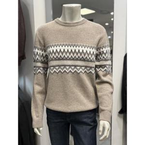 BASSO 세이브존01 베이지 울 블렌드 라운드넥 니트 WSZ4-WR27-A-WR26