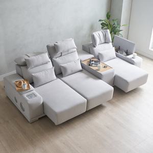 루엔 모션소파  전동 리클라이너 4인용  패브릭 쇼파 고급형 (콘솔박스 일반형 포함)