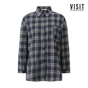 [비지트인뉴욕]타탄 체크 포켓 루즈핏 셔츠 V61LS03