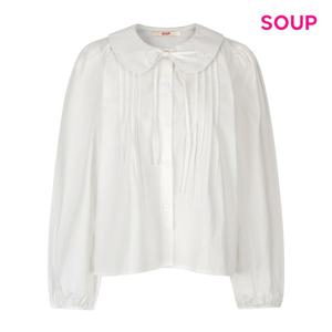 [숲]라운드 카라 핀턱 블라우스 S61LS07