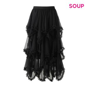 [숲]볼륨 플레어 캉캉 샤 스커트 S61SR04