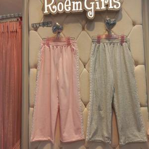 로엠걸즈 DP01 옆선 레이스  와이드  팬츠 RGTM26S1P