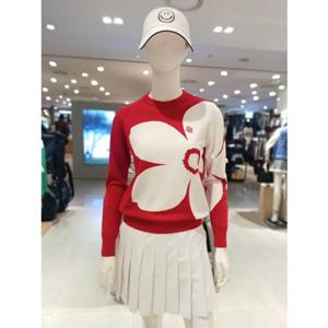 [파리게이츠] 26SS봄 여성 플라워 포인트 라운드 니트 (521F1SR203RE)