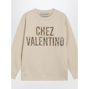 [VALENTINO] 라프리마 여성 스웨트셔츠 8B3MF25FA4T VALE ET5 베이지 /16