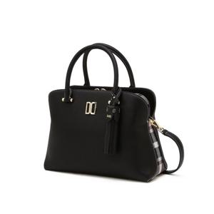 [닥스ACC][TARTAN COMBI] 블랙 DD로고 소가죽 토트백 DCBA6E750