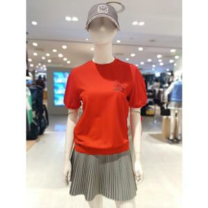 [파리게이츠] 26SS봄 여성 퍼프 소매 반팔 라운드 티셔츠 (521F1TR204RE)