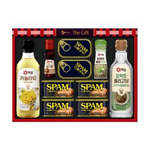 CJ제일제당 특별한선택B호 선물세트 1세트 스팸 카놀라유 참기름 올리고당 식용유 복합 설 추석 명절 선물