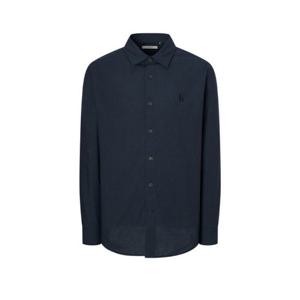 헤지스긴팔티 VQA HZSH5C101N1 네이비 멜란지 린넨혼방 긴팔캐주얼셔츠