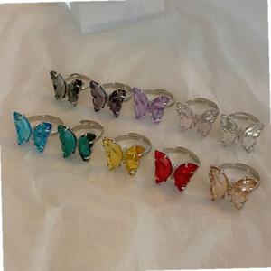 반지 반투명 나비 영롱 10color 클리어