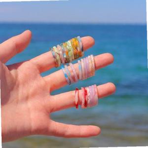 파스텔 5pcs 얇은 마블링 호마이카 반지세트