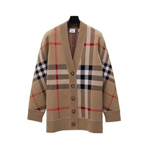 (명품) 버버리 체크 울 가디건 8039153