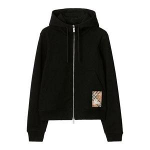 (명품) 버버리 체크 라벨 코튼 지퍼 후디 810187