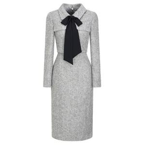 [제이제이 지고트]배색 타이 재킷 H라인 원피스 GPAM0OP921