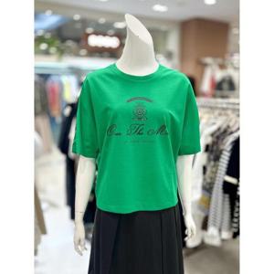 소고 세이브존01 반크롭 라운드 반팔 티셔츠 AK2TA15_GN