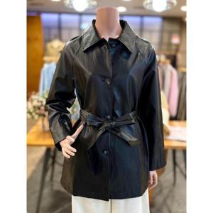 올앤선드리 세이브존01 카라넥 벨티드 인조가죽 재킷 A5F8Y922