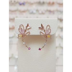 볼라레 세이브존01 세레스 파스텔 큐빅 나비 귀걸이 spe931