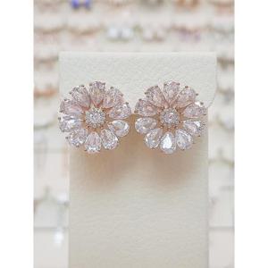 볼라레 세이브존01 스카비아 빅 큐빅 꽃 귀걸이 spe945