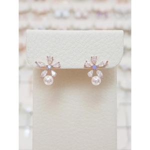 볼라레 세이브존01 라벤더 꽃 진주 귀걸이 spe947