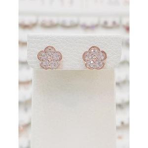 볼라레 세이브존01 팬지 큐빅 꽃귀걸이 spe1160