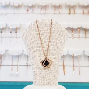 볼라레 세이브존01 귀금속 오닉스 블랙 목걸이 SSN472