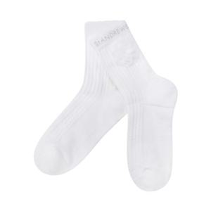 [세인트앤드류스]여성 플로럴 모티브 로고 중목 양말 (821E1SC154WH)