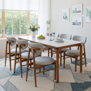 보루네오 베로나 원목 세라믹 6인용 식탁세트 (의자6)