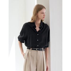 [위시드]베이직 심플 카라넥 긴팔 셔츠 (WICCBL011)