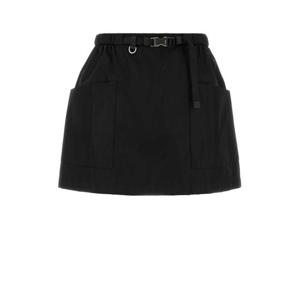 프라다 숏 스커트 21H028SOOO1WQ8 F0002 Black