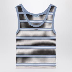 프라다 민소매 티셔츠 P29C06OOO19IM Light blue