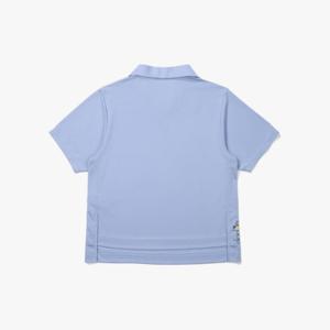 디아도라반팔티 AQS D5122TTS29BLL 슬릿 테니스 카라 반팔 티셔츠 우먼 BLUE