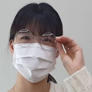 데일리 동글이 철테 안경 실버